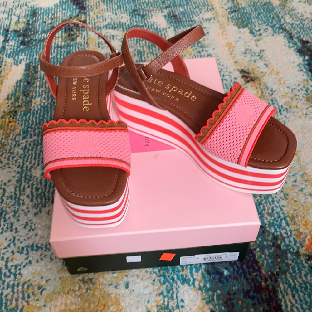 Kate Spade Highrise Platform Sandals Sz 7.5